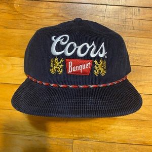 Mad Engine Navy Coors Corduroy SnapBack Hat